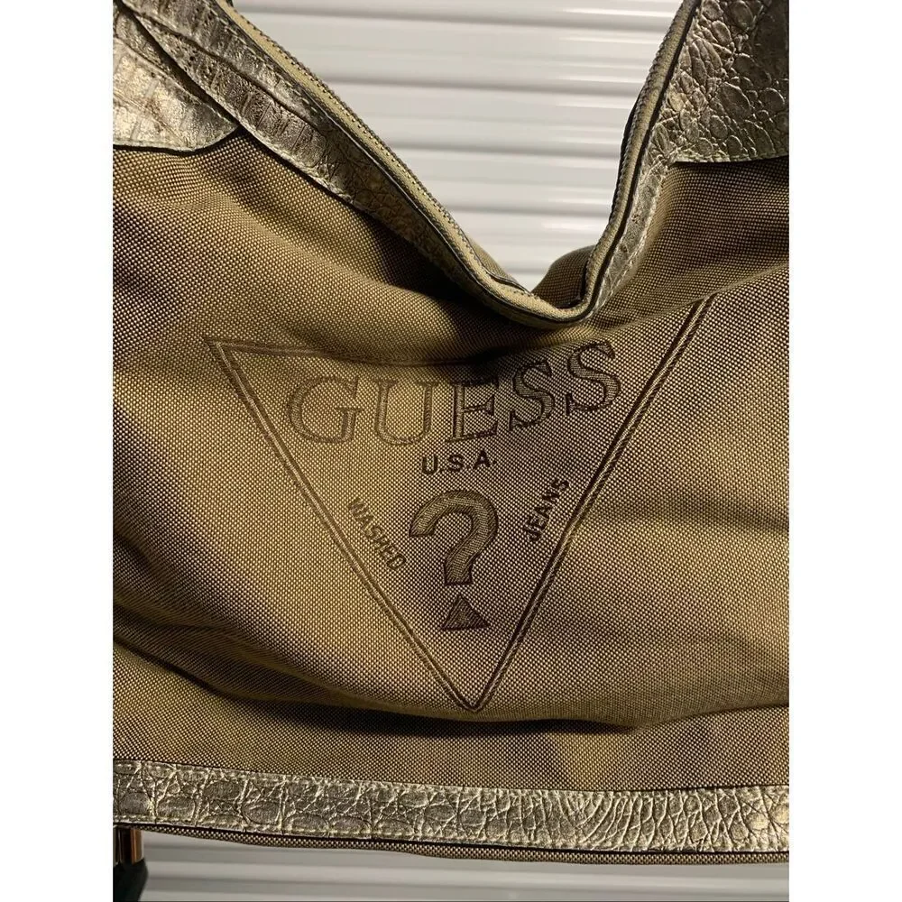 Guess USA Y2K Vintage Baguette Shoulder Bag Early 2000’s Summer Season Big Logo